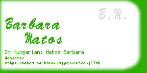 barbara matos business card